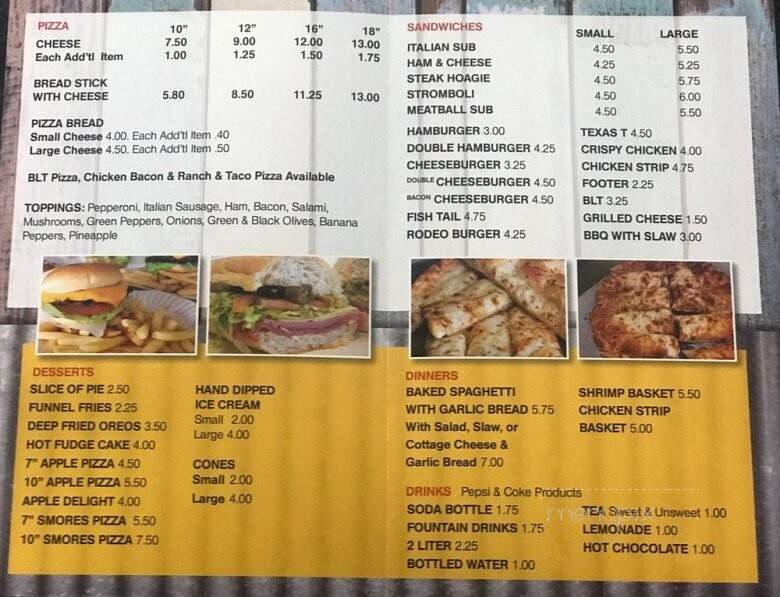 Clarktown Pizza - Lucasville, OH menu_pic