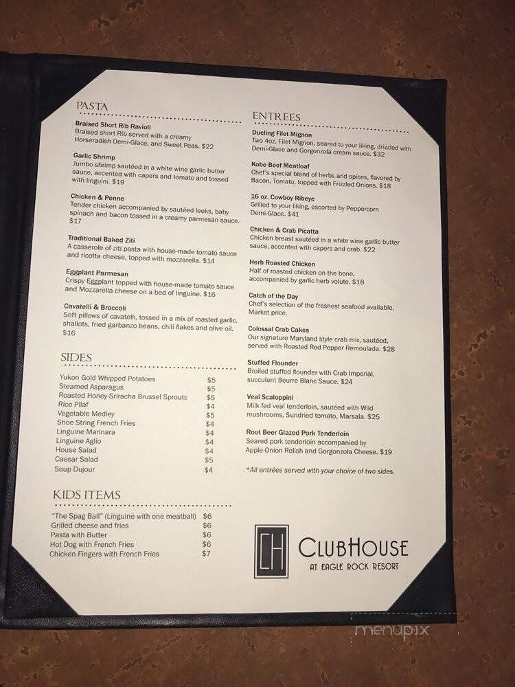 Clubhouse Restaurant - Hazleton, PA menu_pic