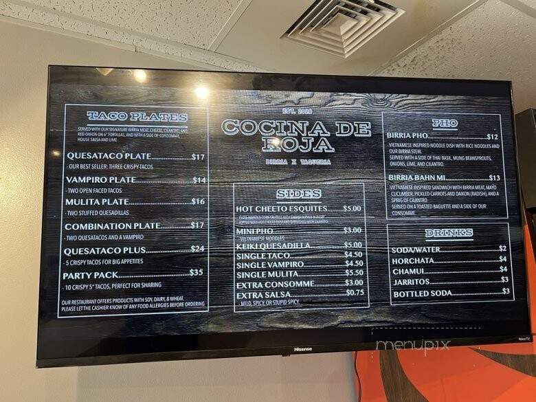 Cocina De Roja - Honolulu, HI menu_pic