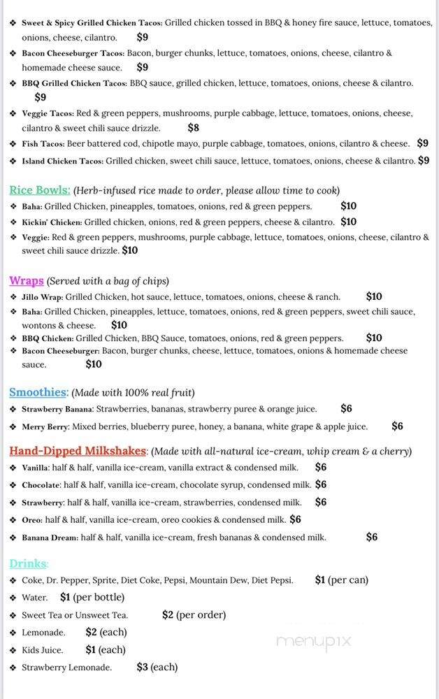 Coco's Cantina - Sevierville, TN menu_pic
