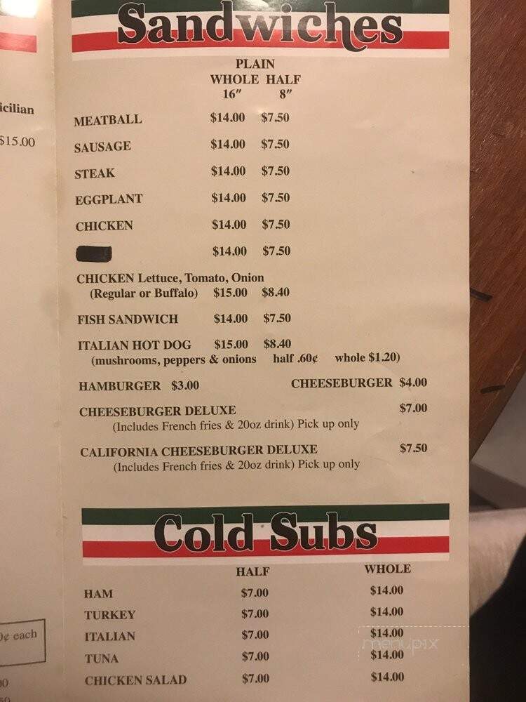 Coffaro's Pizza - South River, NJ menu_pic