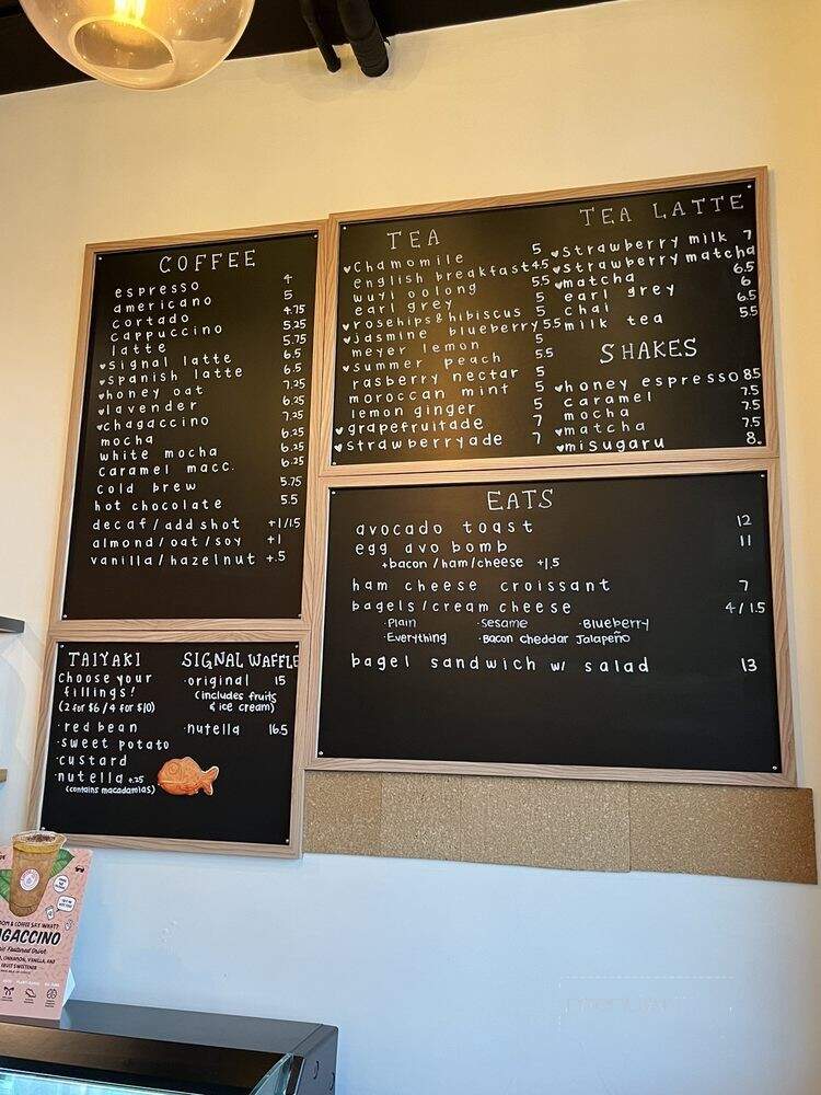 Coffee Signal - Los Angeles, CA menu_pic