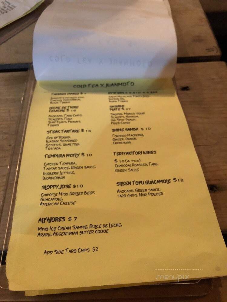 Cold Tea - Toronto, ON menu_pic