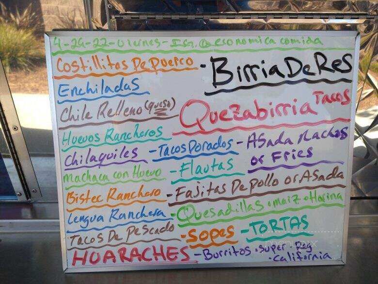 Comida Economica Salinas - Salinas, CA menu_pic