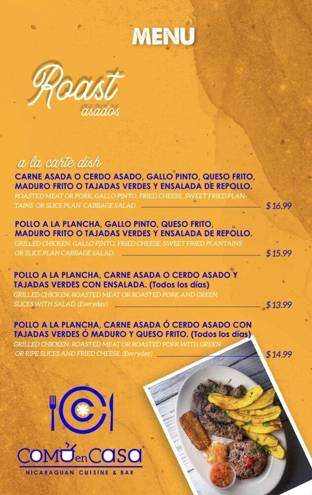 Como en Casa - Doraville, GA menu_pic