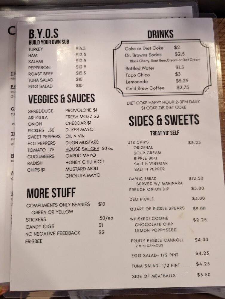 Compliments Only - Washington, DC menu_pic