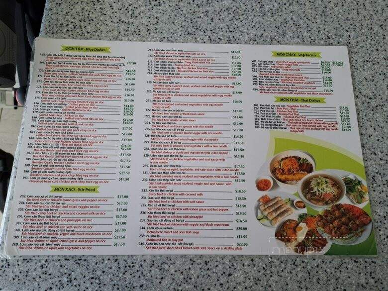 Peach Garden Pho - Toronto, ON menu_pic