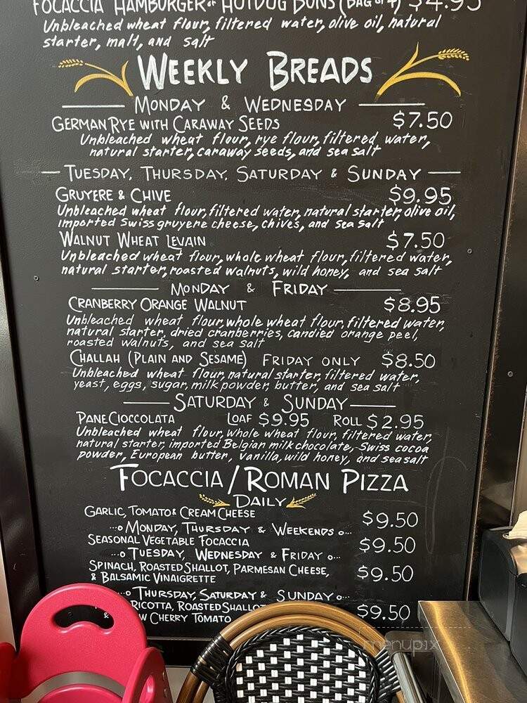 Con Pane Rustic Breads & Cafe - San Diego, CA menu_pic