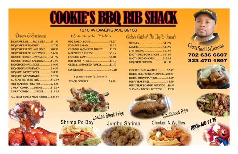 Cookie's Barbeque - Las Vegas, NV menu_pic