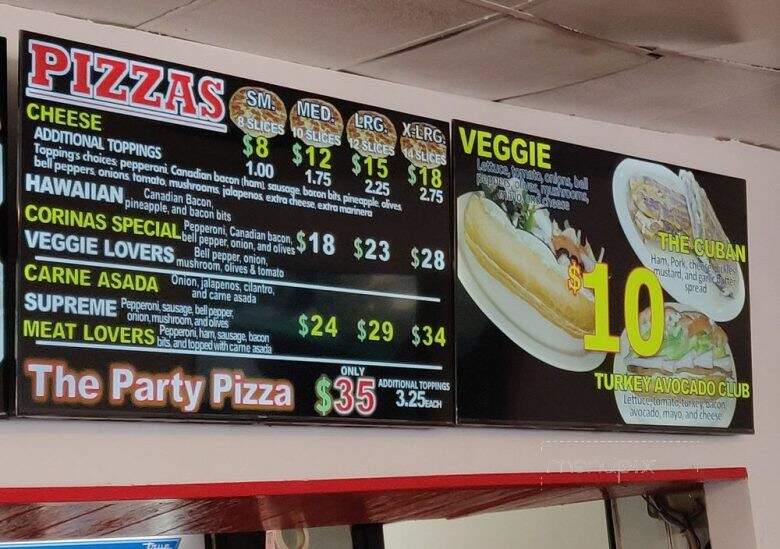 Corina's Pizza - Ontario, CA menu_pic
