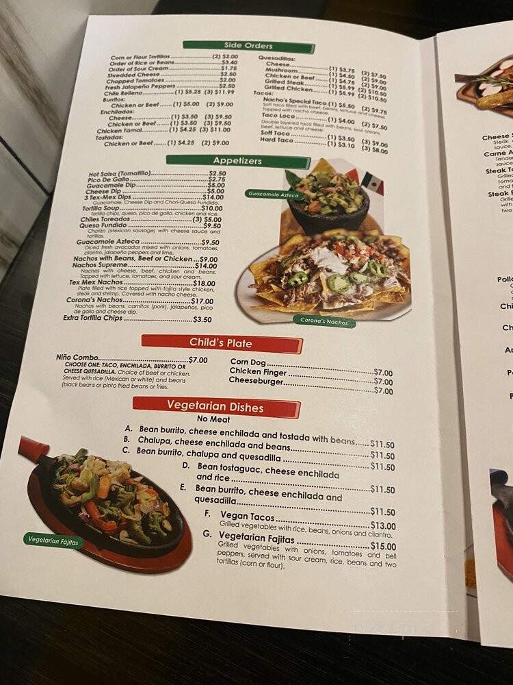 Corona's ll Authentic Mexican Restaurant - Brockport, NY menu_pic