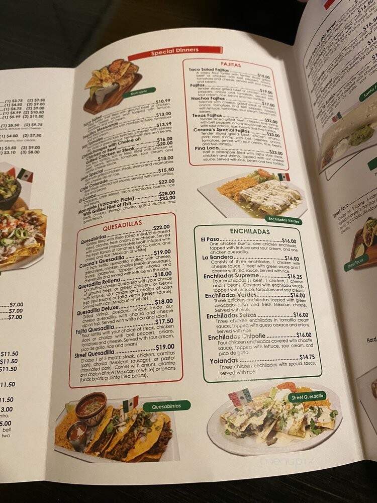 Corona's ll Authentic Mexican Restaurant - Brockport, NY menu_pic