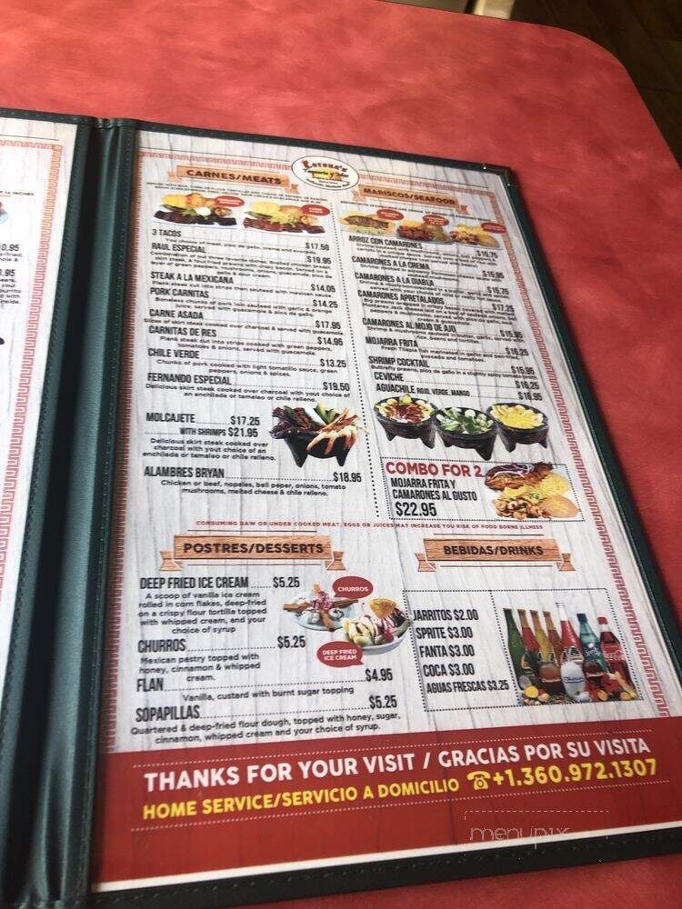 Corona's Taqueria y Mas - Olympia, WA menu_pic