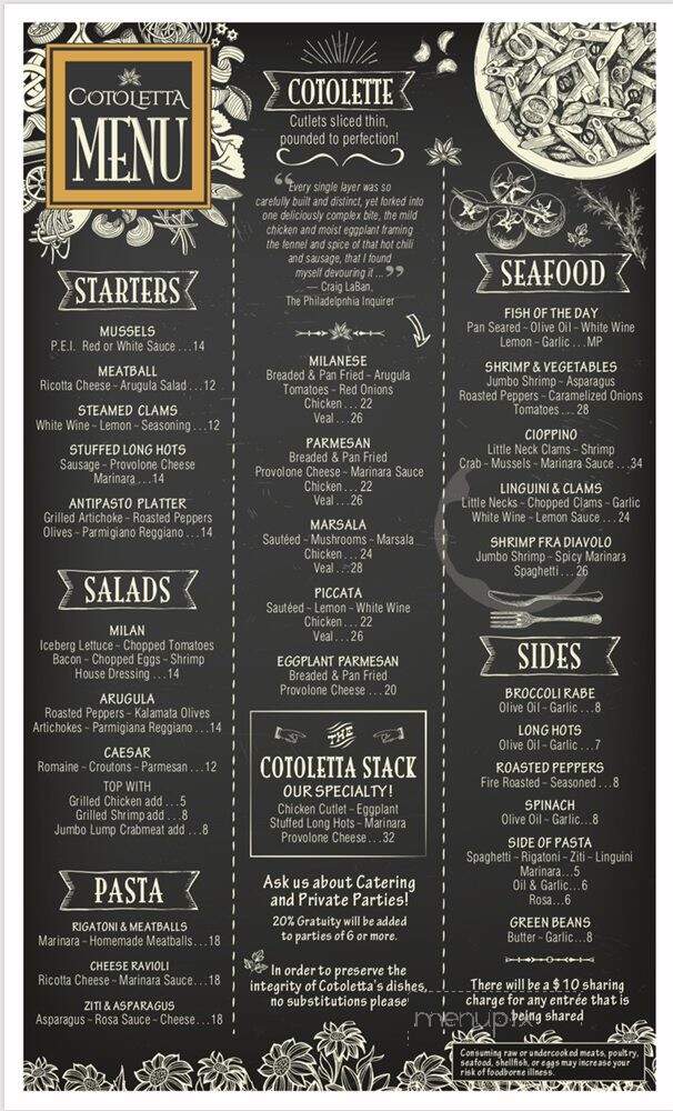Cotoletta Fitler Square - Middle City West, PA menu_pic