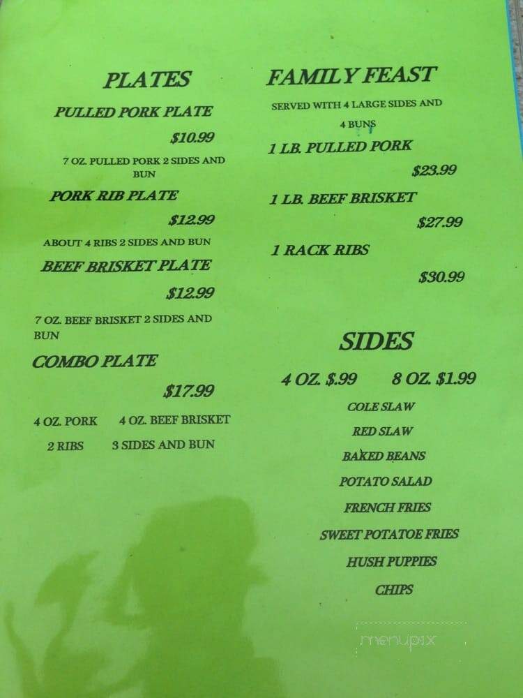 Country Boy BBQ - Whittier, NC menu_pic