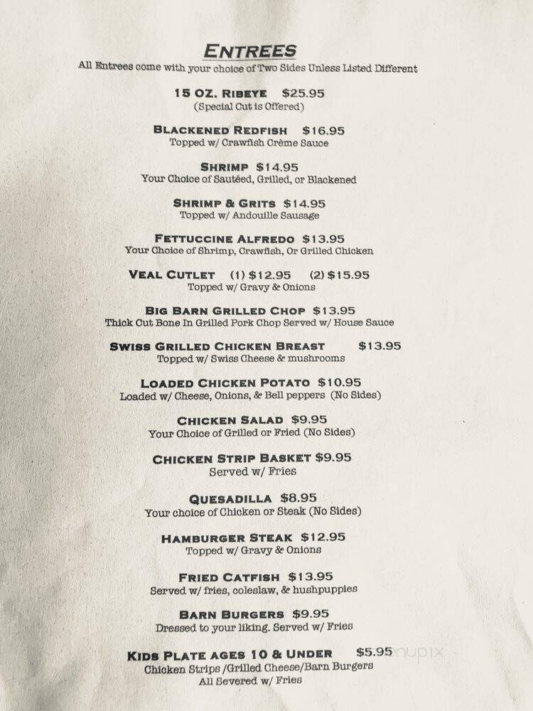 Charlie Ray's BBQ - Carrollton, MS menu_pic