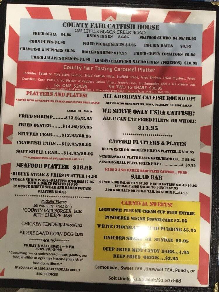 County Fair Catfish House - Lumberton, MS menu_pic