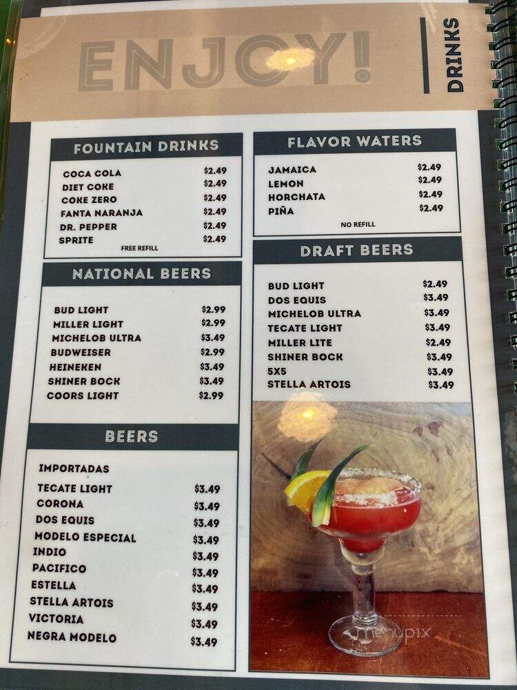 Coyote Cantina & Grill - McAllen, TX menu_pic