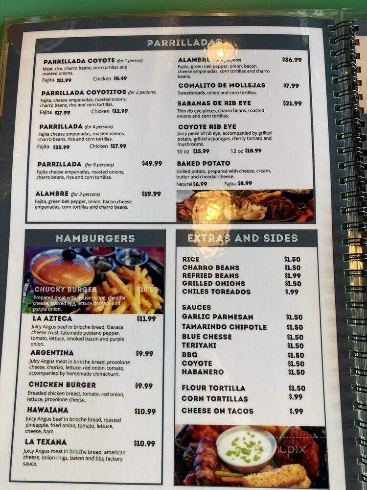 Coyote Cantina & Grill - McAllen, TX menu_pic