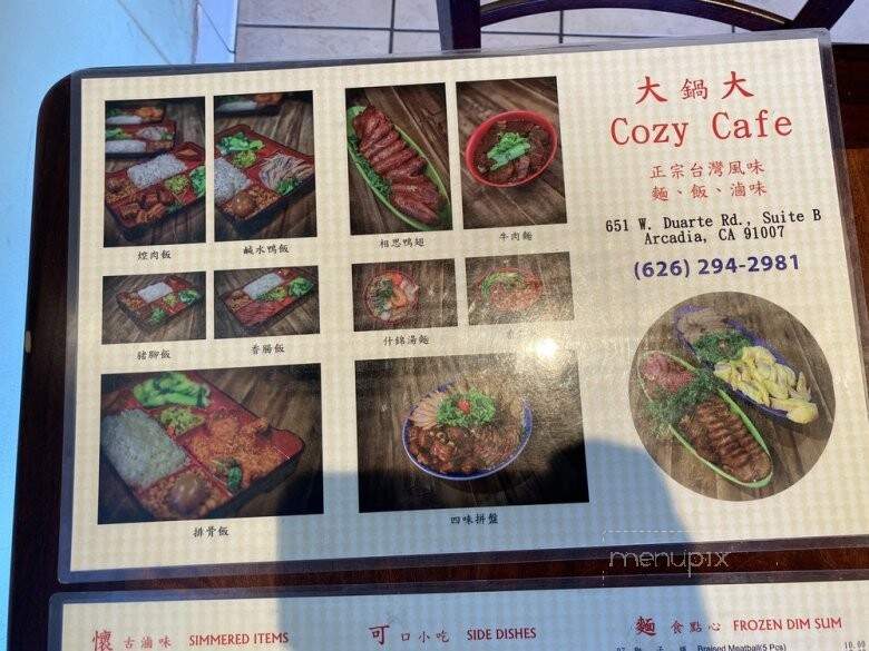 Cozy Cafe - Arcadia, CA menu_pic