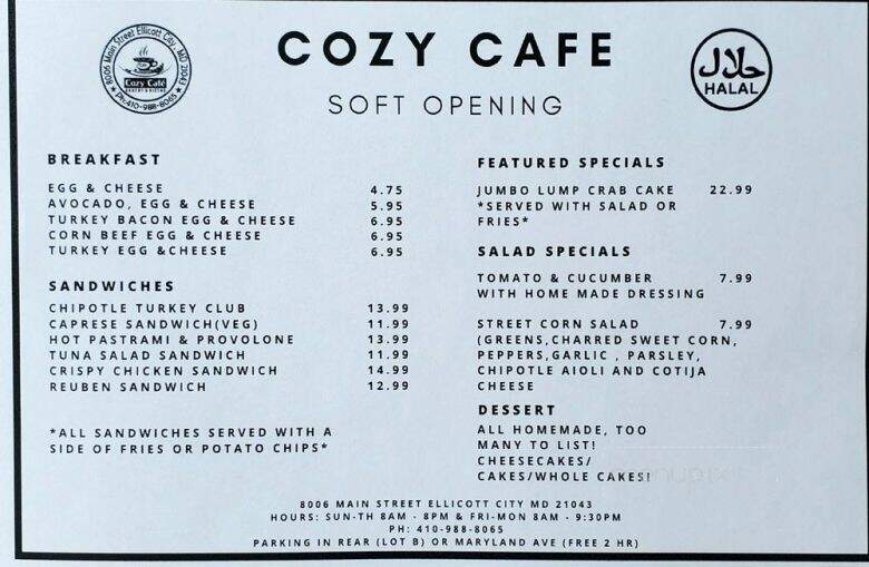 Cozy's Bakery Cafe - Ellicott City, MD