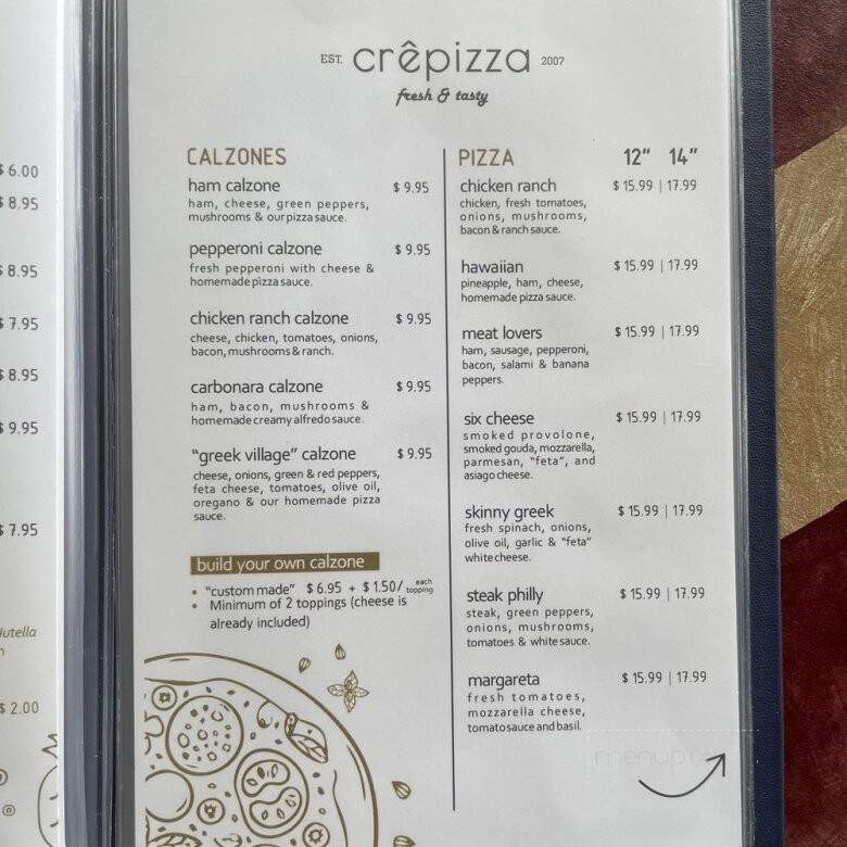 Crepizza - Charleston, WV menu_pic