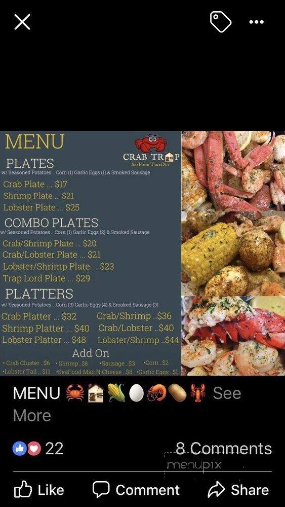 Crab Trap - Chattanooga, TN menu_pic