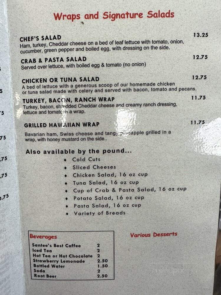 Craig's Place - Hornepayne, ON menu_pic