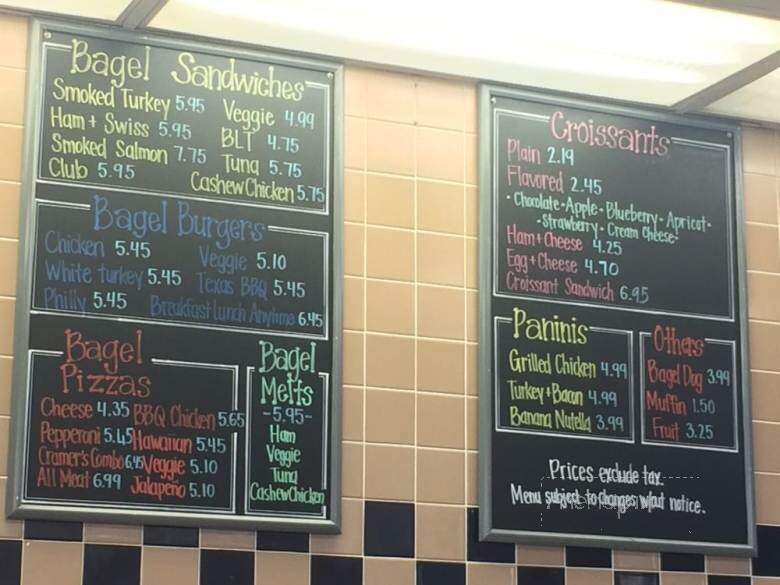 Cramers Bagels - Santa Clara, CA menu_pic