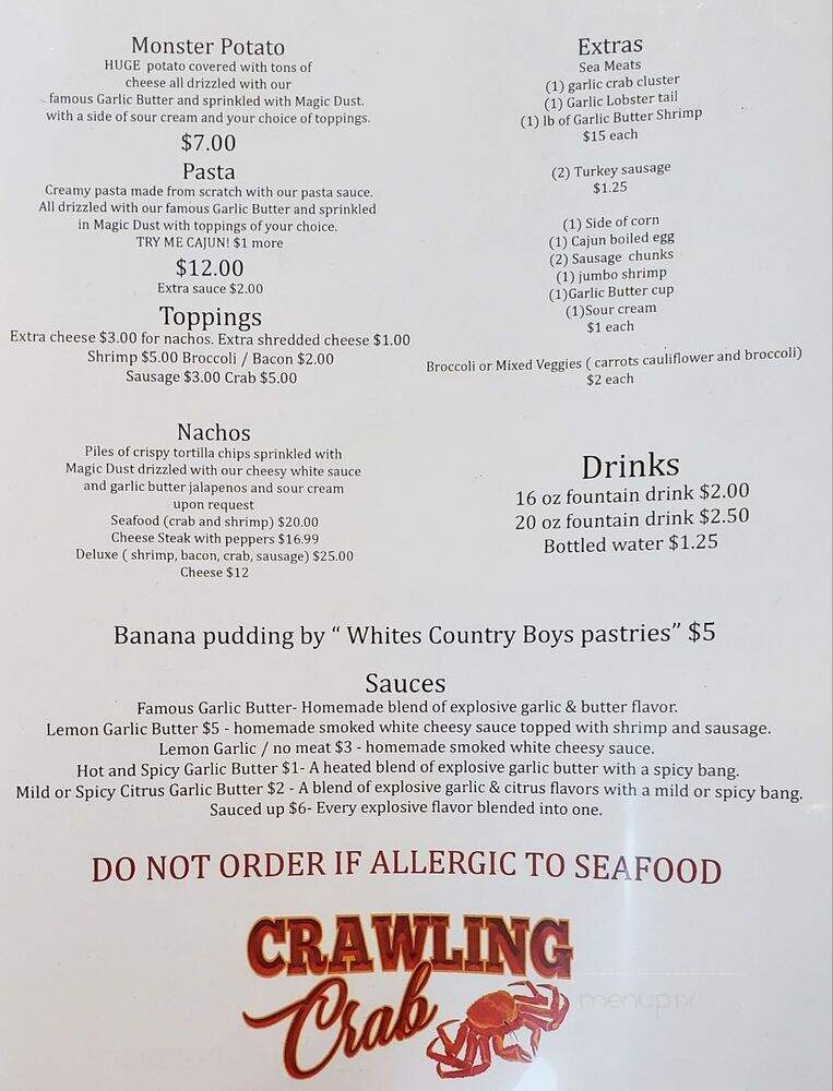 Crawling Crab - St. Louis, MO menu_pic