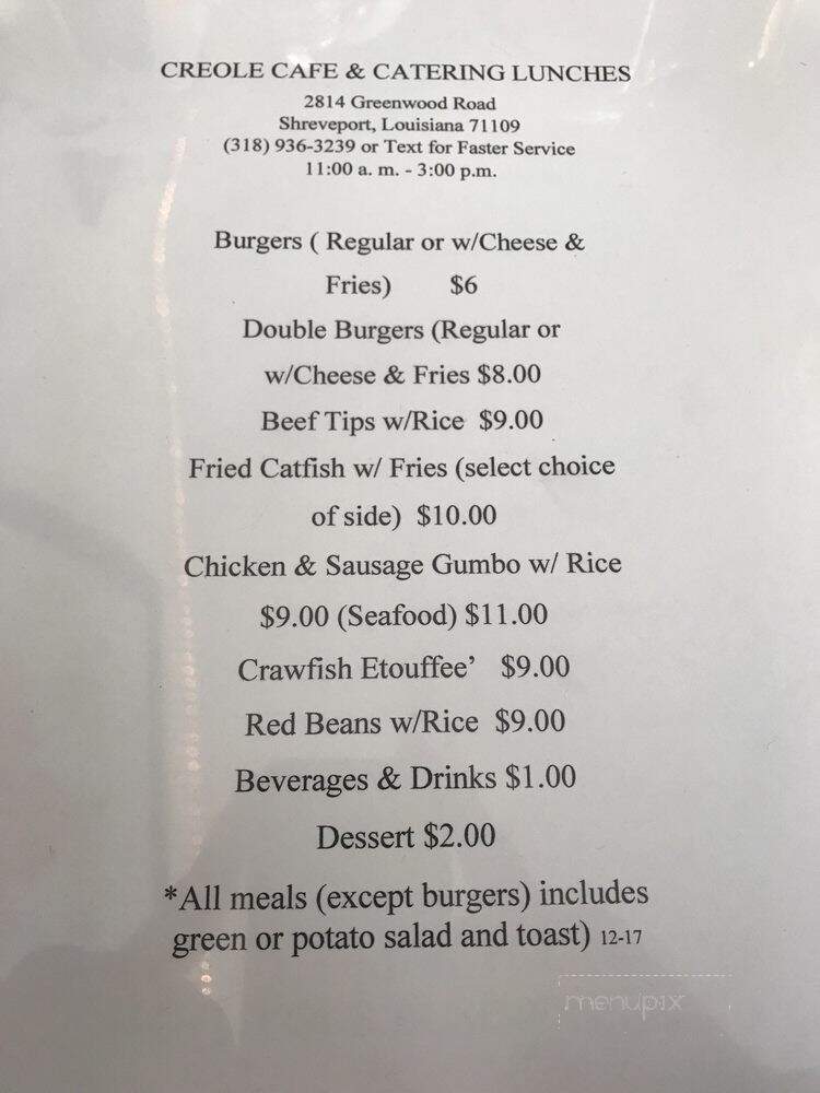 Creole Cafe & Catering - Shreveport, LA