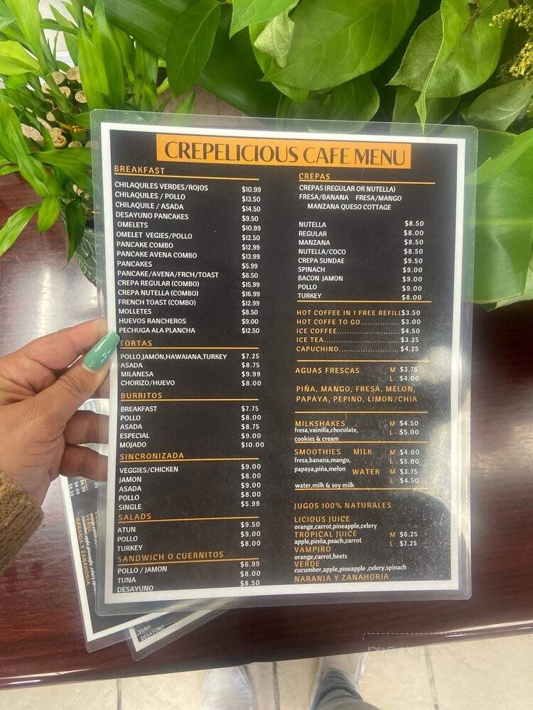 Crepelicious Cafe - La Puente, CA menu_pic