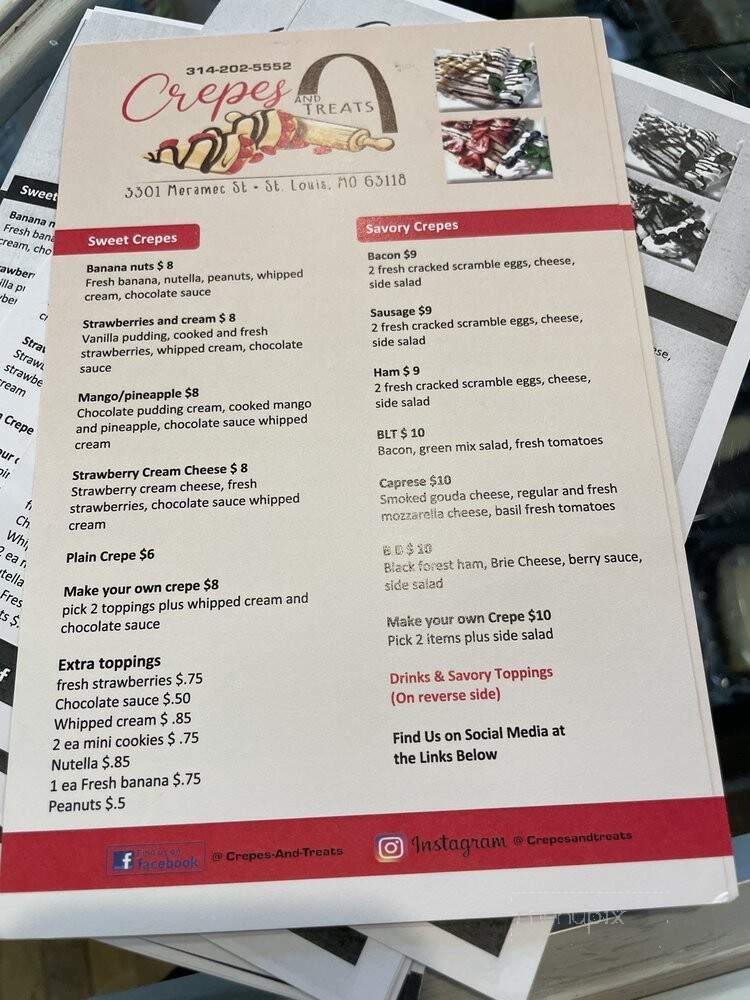 Crepes and Treats - Saint Louis, MO menu_pic