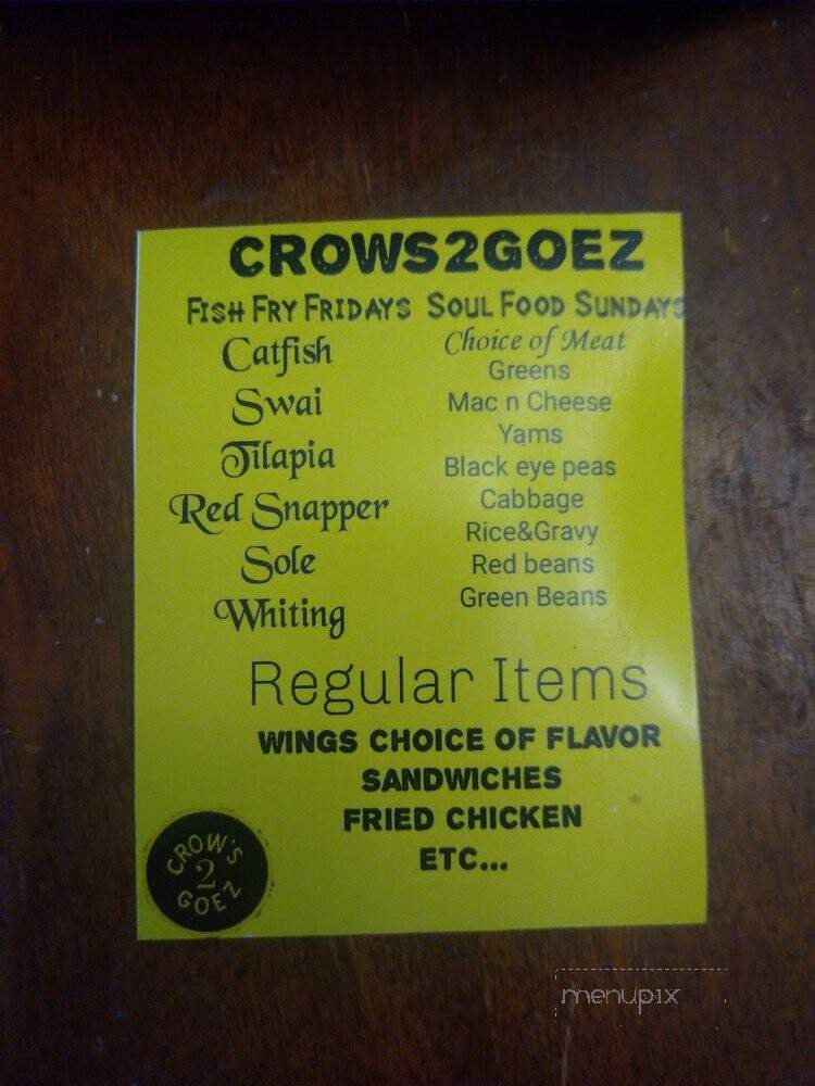 Crows2Goez - Adelanto, CA menu_pic