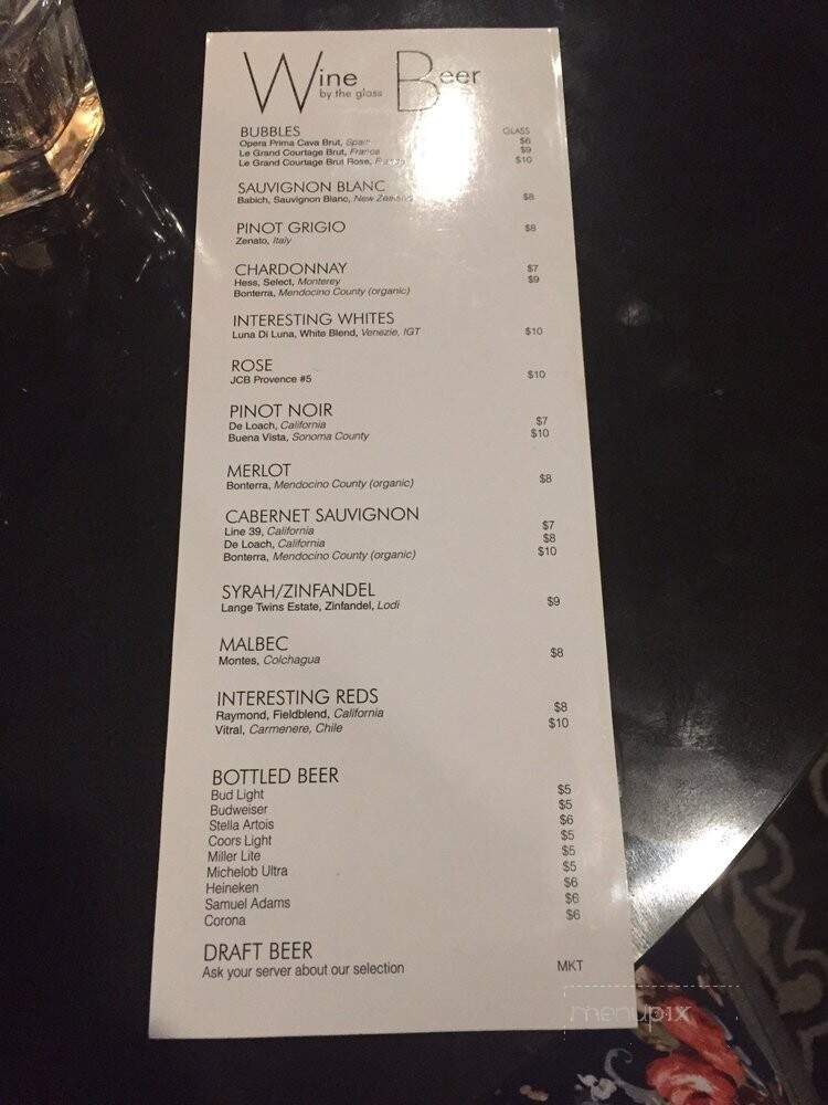 Crystal Lounge @ Holiday Inn - Burbank, CA menu_pic