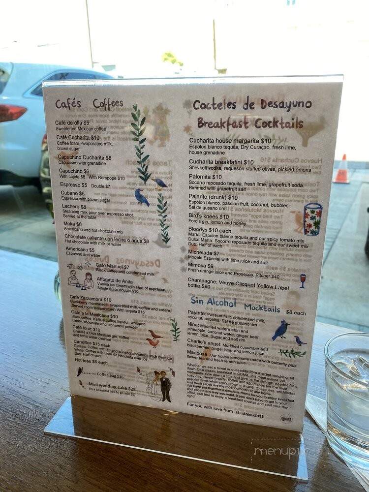 Cucharita - Houston, TX menu_pic