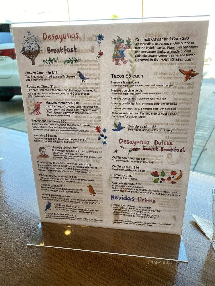 Cucharita - Houston, TX menu_pic