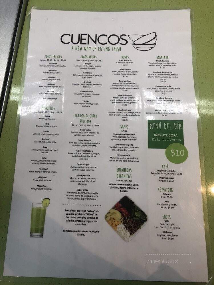 Cuencos - Doral, FL menu_pic