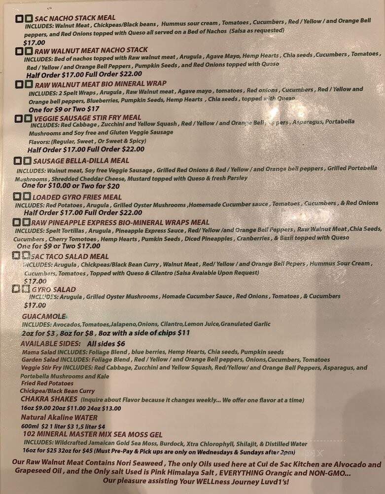 Cul de Sac Kitchen - Indianapolis, IN menu_pic