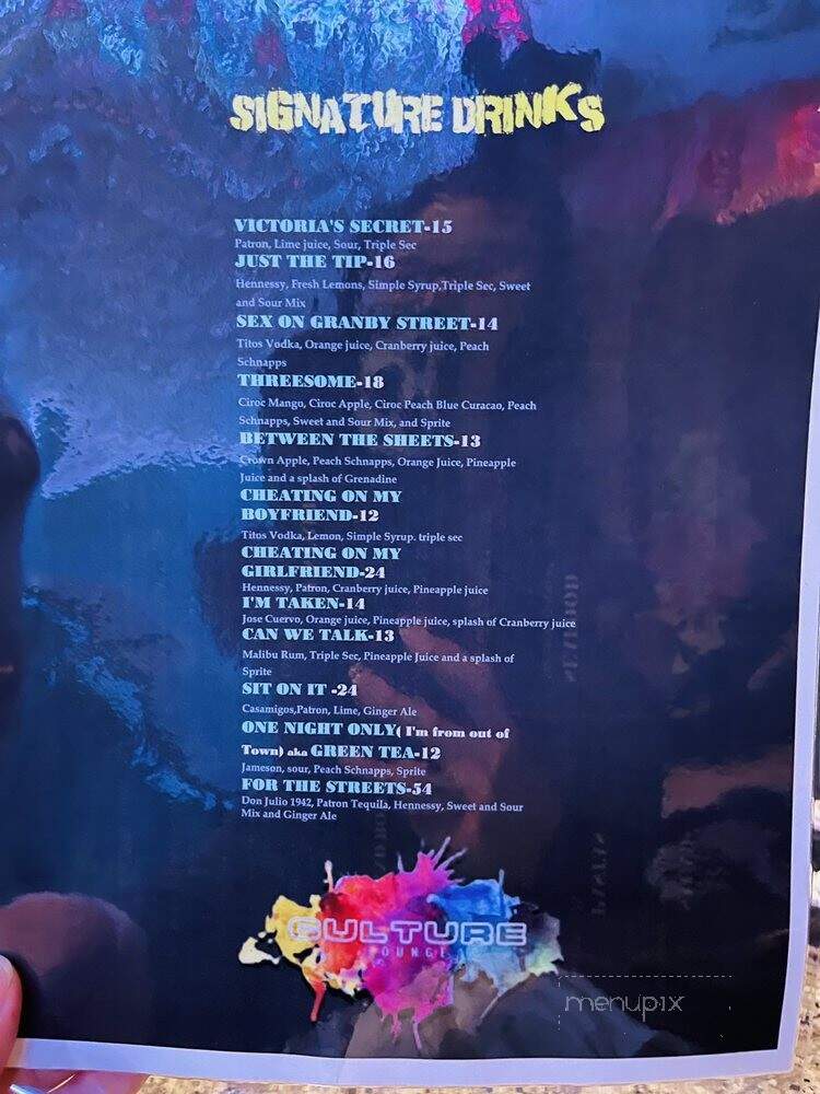 Culture Lounge & Restaraunt - Norfolk, VA menu_pic
