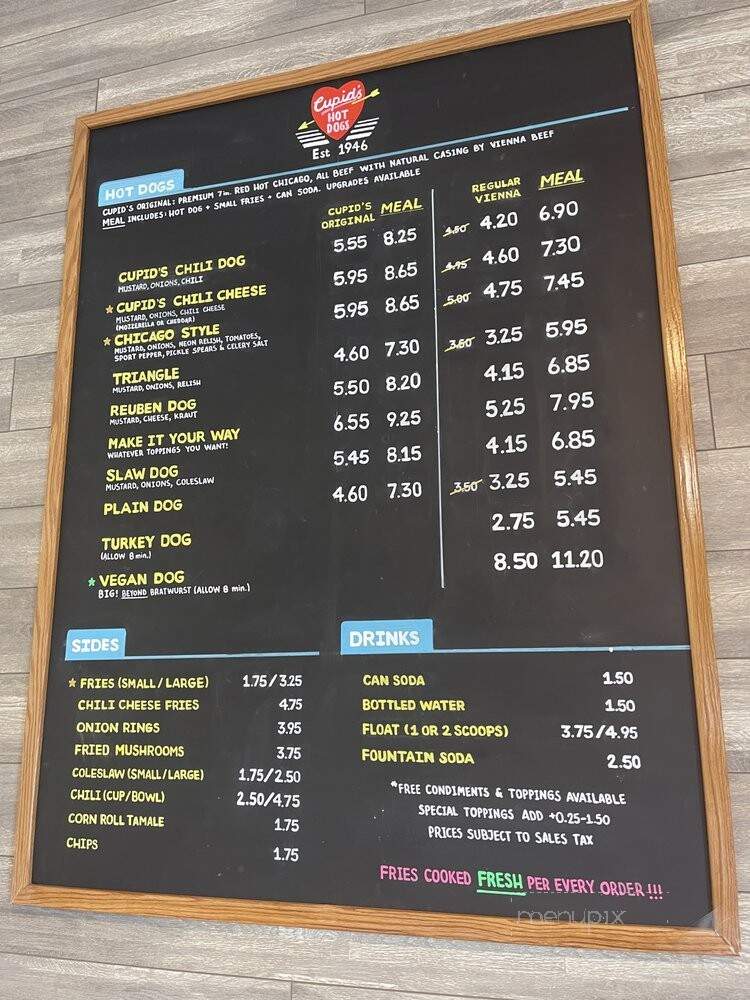Cupids Hot Dogs - Orlando, FL menu_pic