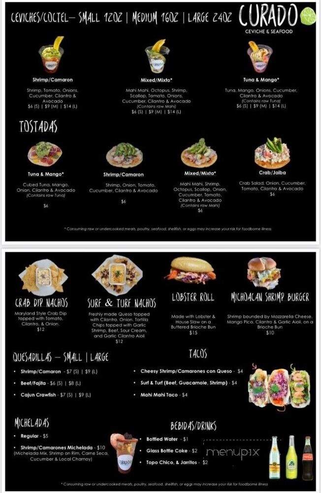 Curado - Houston, TX menu_pic
