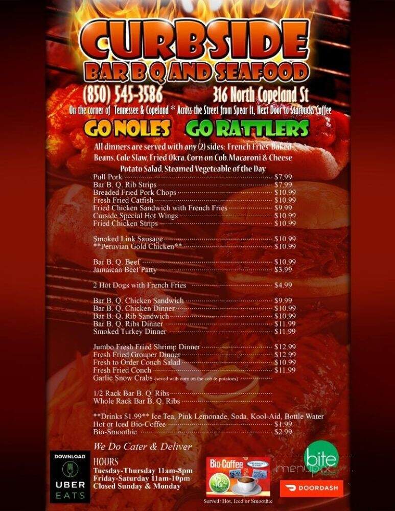 Curbside BBQ - Tallahassee, FL menu_pic
