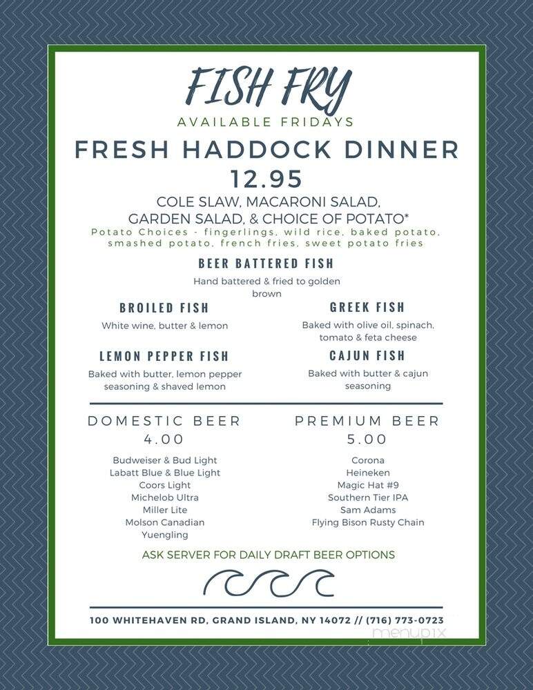 Currents Restaurant - Located in The Holiday Inn Grand Island - Grand Island, NY menu_pic