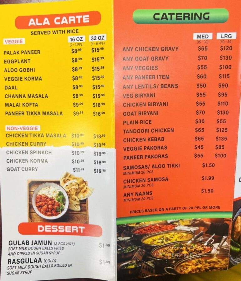 Curry in hurry - Los Angeles, CA menu_pic