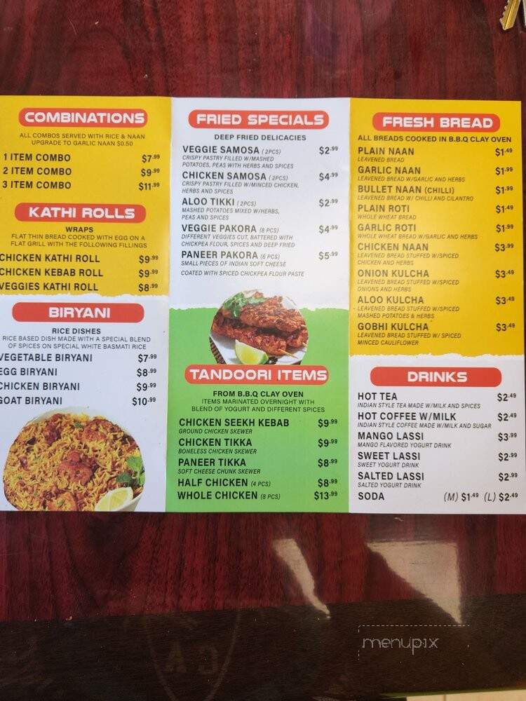 Curry in hurry - Los Angeles, CA menu_pic