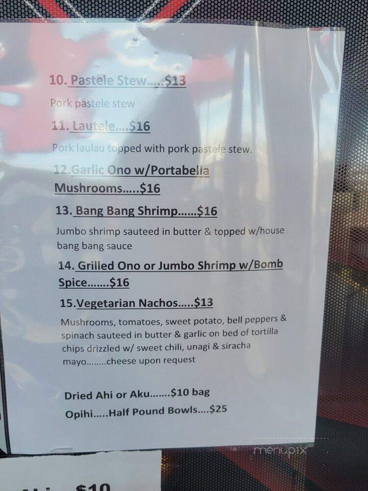 Da Bomb Grindz - Kailua-Kona, HI menu_pic