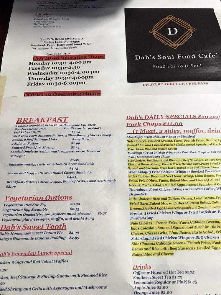 Dab's Soul Food Cafe - Spring Lake, NC