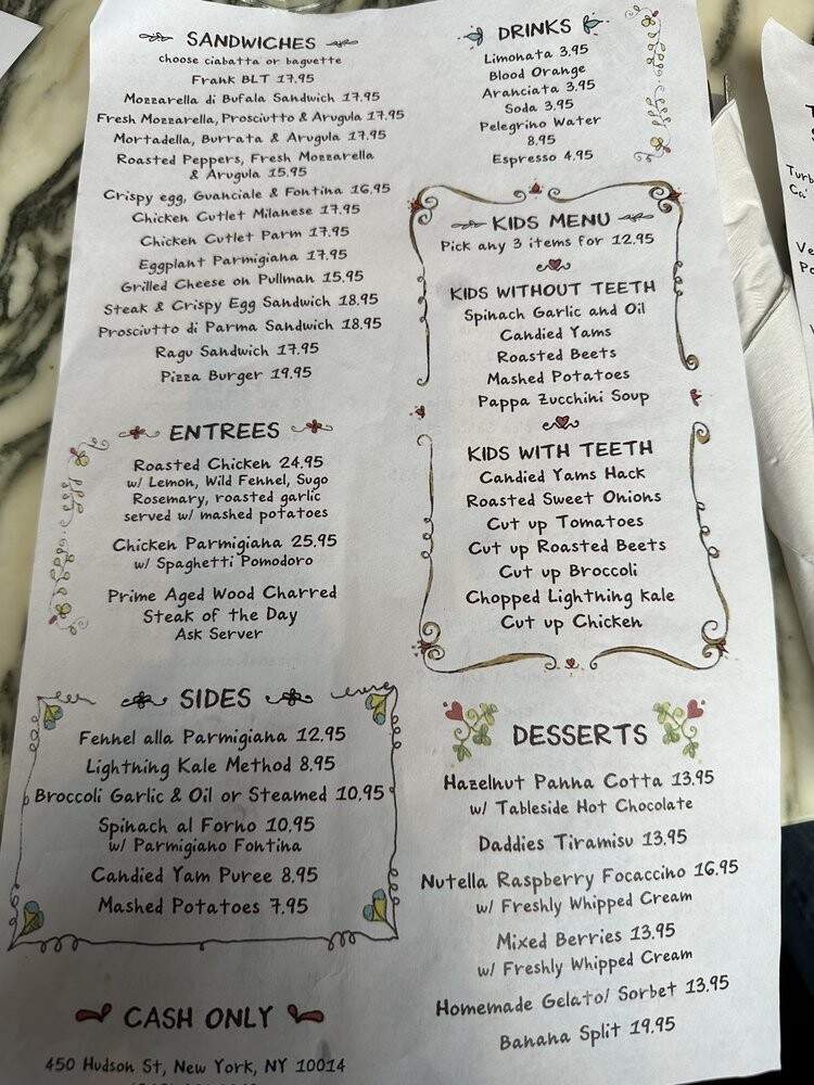 Daddies Pizza - New York, NY menu_pic