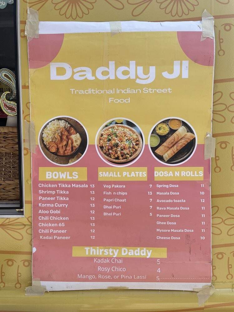 Daddyji - Los Angeles, CA menu_pic